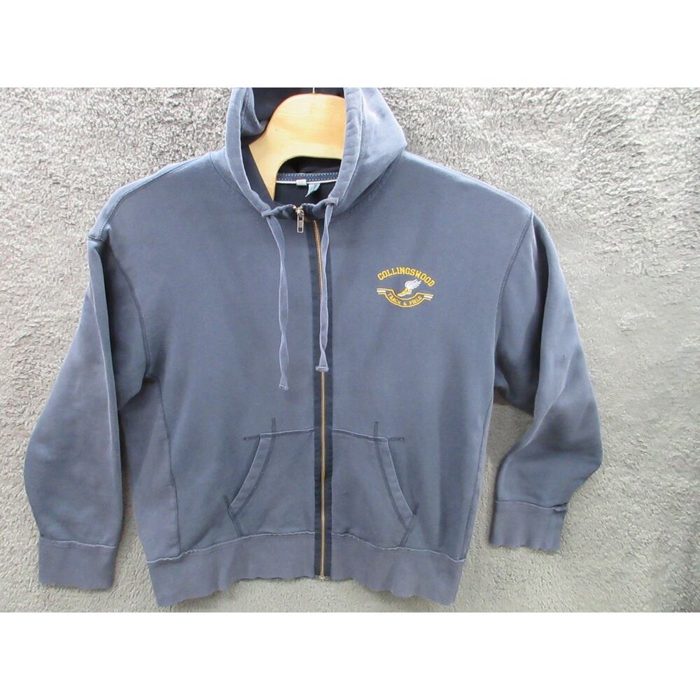 COLLINGSWOOD NJ Track & Field Full Zip Hoodie Hooded Sweatshirt - Distressed